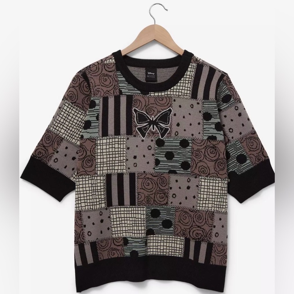 Disney’s The Nightmare Before Christmas Sally Patterned Crop Blouse